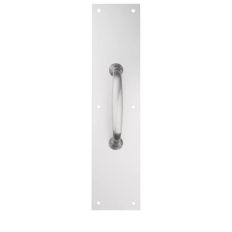 National Hardware Door Pull Plate for Door Handles on Front and Back Doors, Commercial Door Pull Handle for Swinging Doors or High Traffic Areas, N270-404 in Satin Aluminum,Oil-Rubbed Bronze,6"x30"