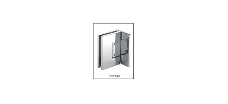 CRL MEL324MBL Matte Black Melbourne Adjustable Wall Mount Offset Back Plate with Cover Plate Hinge