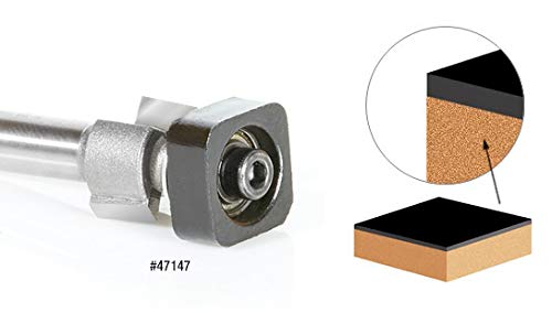 Amana Tool - 47149 Carbide Tipped Laminate Trimmer with Euro Square Bearing 3/4 Dia x 5/8
