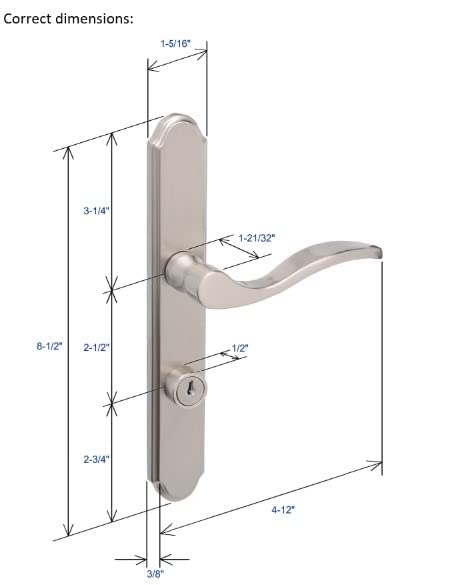 Wright Products - Serenade Mortise Keyed Lever Latch Set, Polished Brass