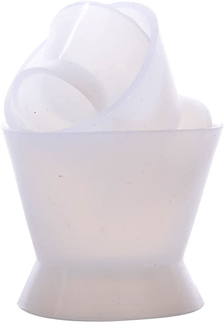 Flexible Dental Lab Silicone Mixing Cup Acrylic NonStick Bowl Dappen Dish (3PCS)