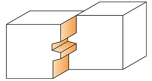 CMT 855.501.11 Reverse Glue Joint Bit, 1/2-Inch Shank, 1-3/4-Inch Diameter, Carbide-Tipped