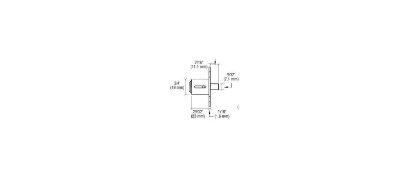 C.R. LAURENCE LK54 CRL Nickel Plated Track Plunger Lock