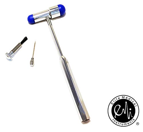 EMI Neurological Reflex Hammer Set – Taylor & Buck Percussion Hammers for Reflex Testing, Medical Exams, and Physical Therapy – 2 Piece Bundle Set (Royal)