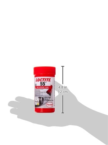 Loctite 55 442-35082 5700" Length Pipe Sealing Cord, Opaque Off-White Color