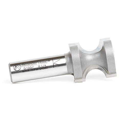 Amana Tool - 51557 Carbide Tipped Bullnose 1/4 Radius x 1 Dia x 1 2" Shank 1 Dia x 1 2" SHK
