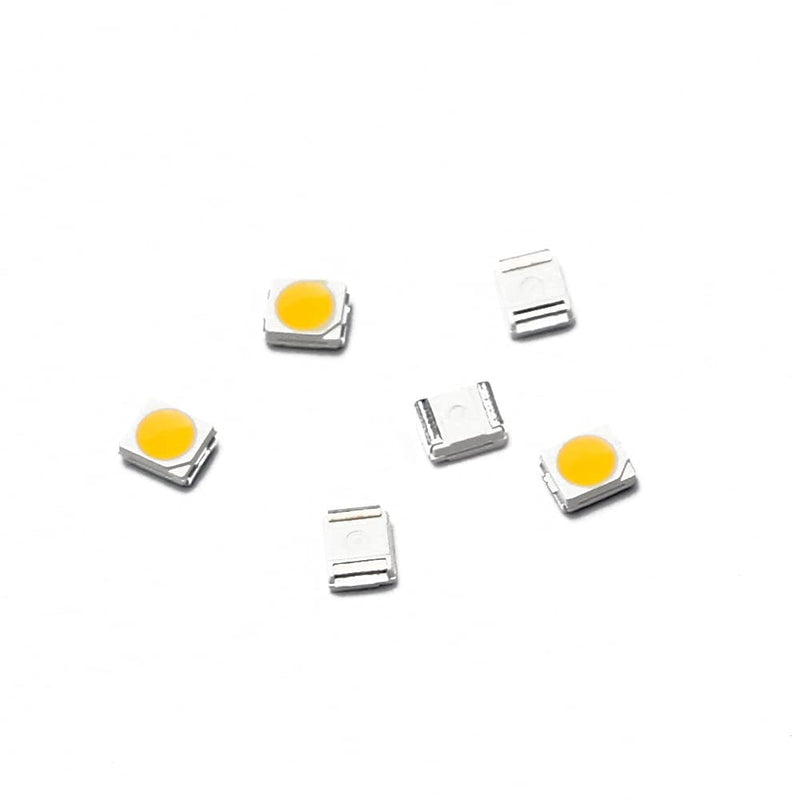 100 Pieces of PLCC-2 Surface Mount LEDs, 3528 Size SMD SMT LED - White 6000K, 100pcs