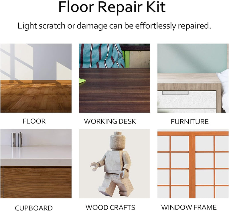 19pc Hardwood Laminate Wooden Wood Floor Repair Kit Wax Chip Scratch with Case - NewNest Australia