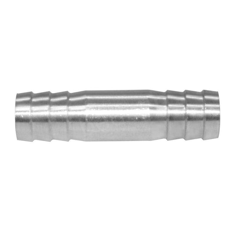 Beduan Stainless Steel 3/8" Hose Barb Splicer Mender Round Union Coupler Fitting (Pack of 2) 3/8 to 3/8 Pack of 2