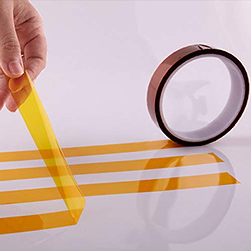 EQUTY BAYMERS 2 Rolls 20mm X 33m 108ft Heat Vinyl Press Tape,Heat Resistant Sublimation Tape for Heat Transfer,Adhesive Transfer Tape for Electronics Masking,Soldering, Protecting Circuit Board 20MM 2ROLLS