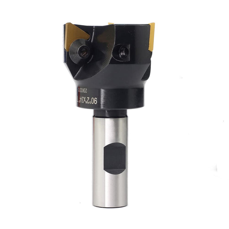 2" Indexable End Mill OSCARBIDE 3/4" Shank 3-3/4" 3 Flutes 90° TP32 | 3 TPCN32PDTR/TPG32 Inserts | For Steel, Stainless, Cast Iron & Aluminum | Rigid Steel Body | Smooth Finish | Long-Lasting