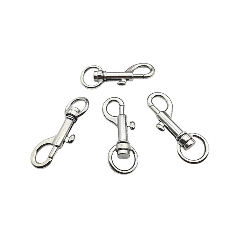 Flag Clips Swivel Snap Hooks, 4 Pcs Zinc Alloy 1.8 Inch Multifunctional Swivel Snap Hooks for Dog Leash Hook Boat Rope Keychain