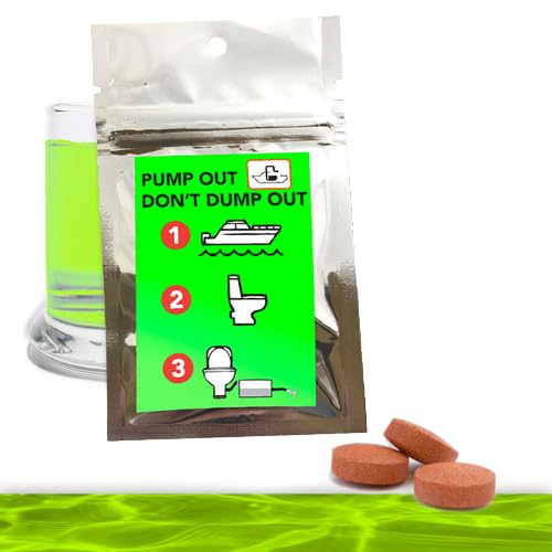 New Resources Group Marine Water Leak Fluorescent Tracing Tablets Pack Neon Green Dyes Detect Illegal Discharge Boats, EPA Standard Sewer and Drain Commercial 5 Pack