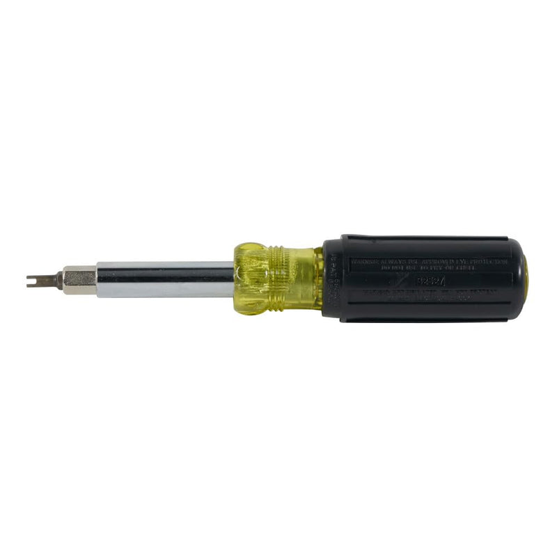 Klein Tools 32527 Multi-Bit Screwdriver / Nut Driver, 11-in-1 with Phillips, Slotted, Square, and Schrader Bits and Nut Drivers Kit Multi-Bit Screwdriver/Nut Driver