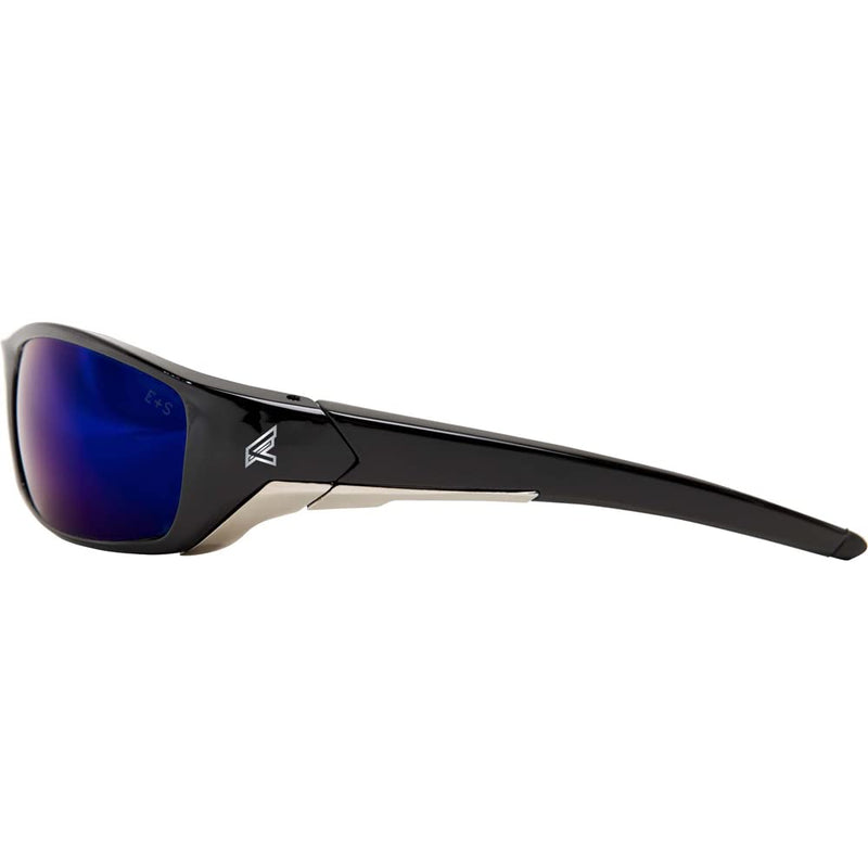 EDGE Reclus Polarized Safety Glasses, High Impact Rated Z87.1+ Tested, Non-Slip Protective Eyewear, Lightweight Sunglasses Polarized Aqua Precision Blue Mirror Lenses One Size Casual