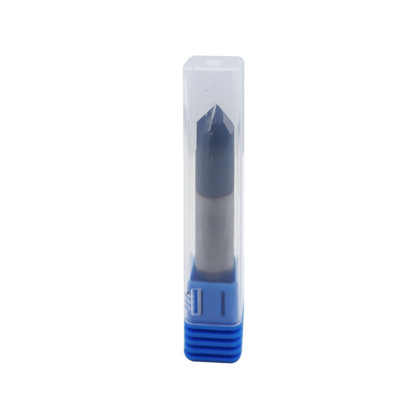 1/2in Solid Carbide End Mill,Chamfer Mill-Double End,4 Flutes,90° Chamfer Angle,AlTiN Coated Bits Tool for Medium Hardness Steel, Brass, Iron 1/2in, 4 Flute