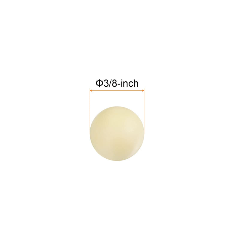 HARFINGTON 5pcs PA Nylon Solid Plastic Balls 3/8" G3 Precision Bearing Ball 9.5mm 5
