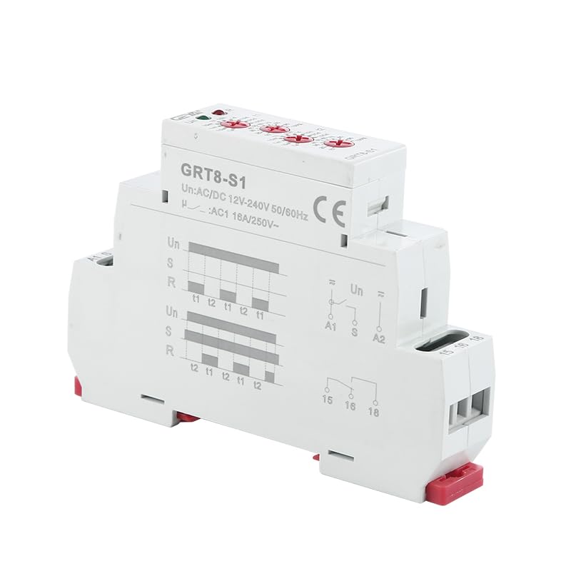 Asymmetric Cycle Timer 1SPDT Relay 16A AC/DC12V-240V Electronic Repeat Relay(GRT8-S1,AC/DC12V-240V) AC/DC12V~240V Grt8-s1