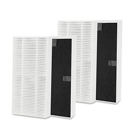Fette Filter - 4 Pack Replacement Filter U Compatible with Honeywell Clean U Filter HRF201B and Febreze FRF102B For HHT270, HHT290 & Febreze FHT170, FHT180, FHT190. 5" x 10" x 1.4"