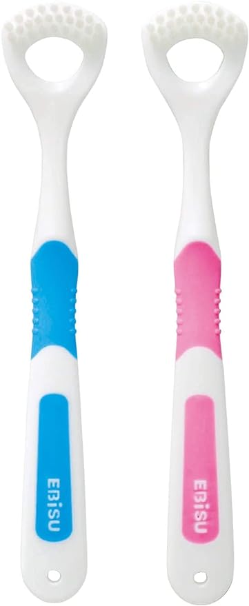 [Sold as a Set] Ebis Tongue Cleaner Rubber Grip (1 piece) x 3 piece set, Tongue Brush - NewNest Australia