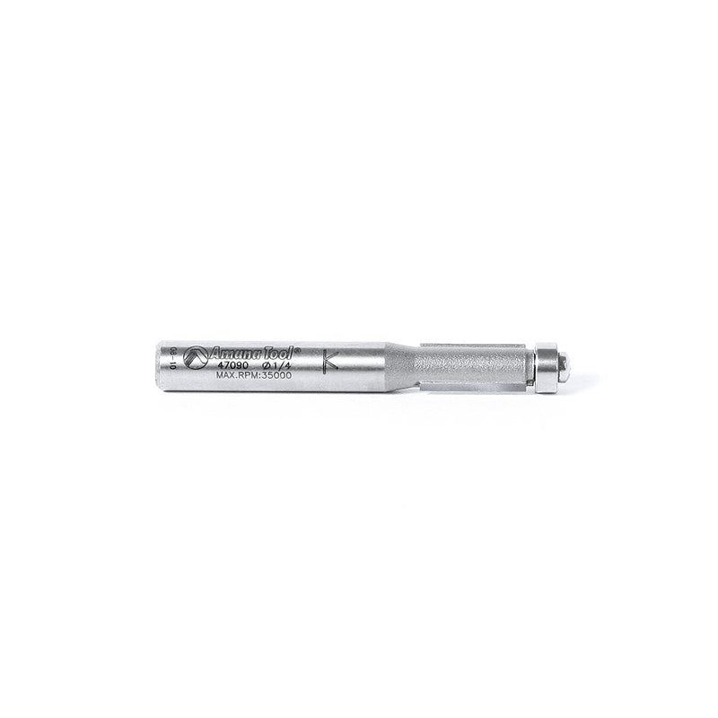Amana Tool - 47090 Carbide Tipped Flush Trim 1/4 Dia x 1/2 x 1/4" Shank