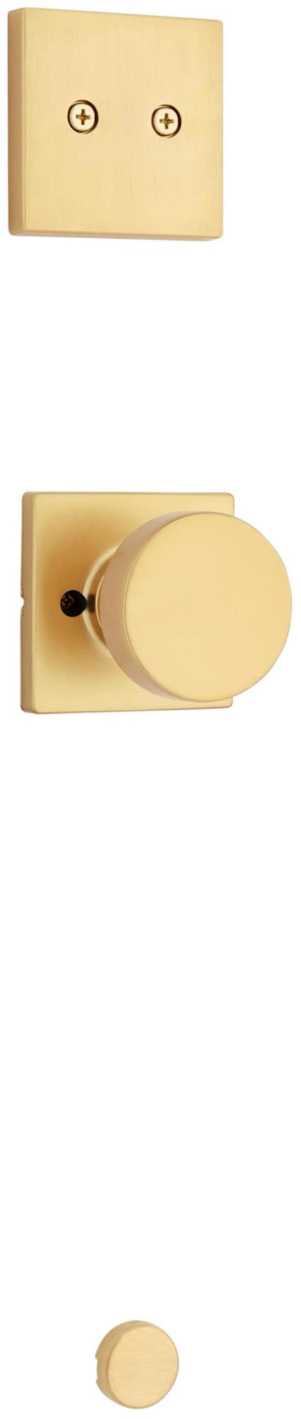 Kwikset 973PSKSQT-15 Dummy Interior Pismo Knob Trim with Square Rose Satin Nickel Finish