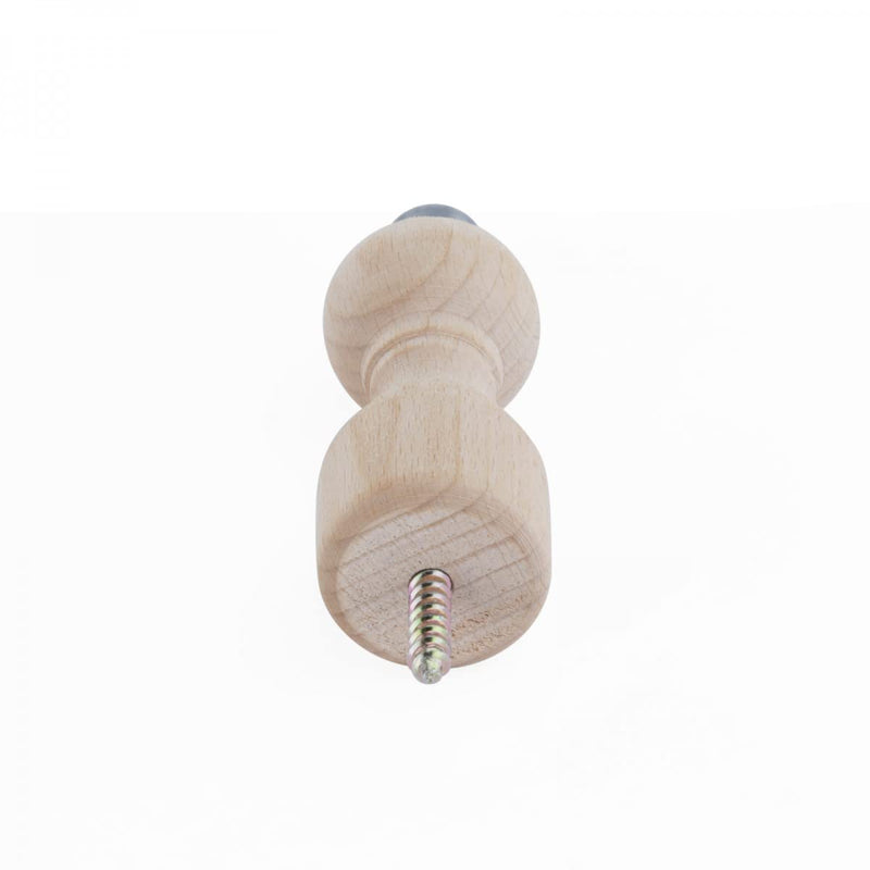 Renovators Supply Manufacturing Door Stoppers 3 3/16 in. Wall Mount Victorian Unfinished Maple Wood Door Bumper Stops Pack of 3 3 3/16 in.