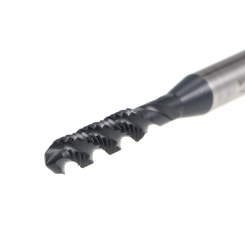 uxcell M4 x 0.7 Spiral Flute Thread Tap, Metric Machine Threading Tap HSS Nitriding Coated, Round Shank with Square End, H2 Tolerance, 2pcs M4 x 0.7mm