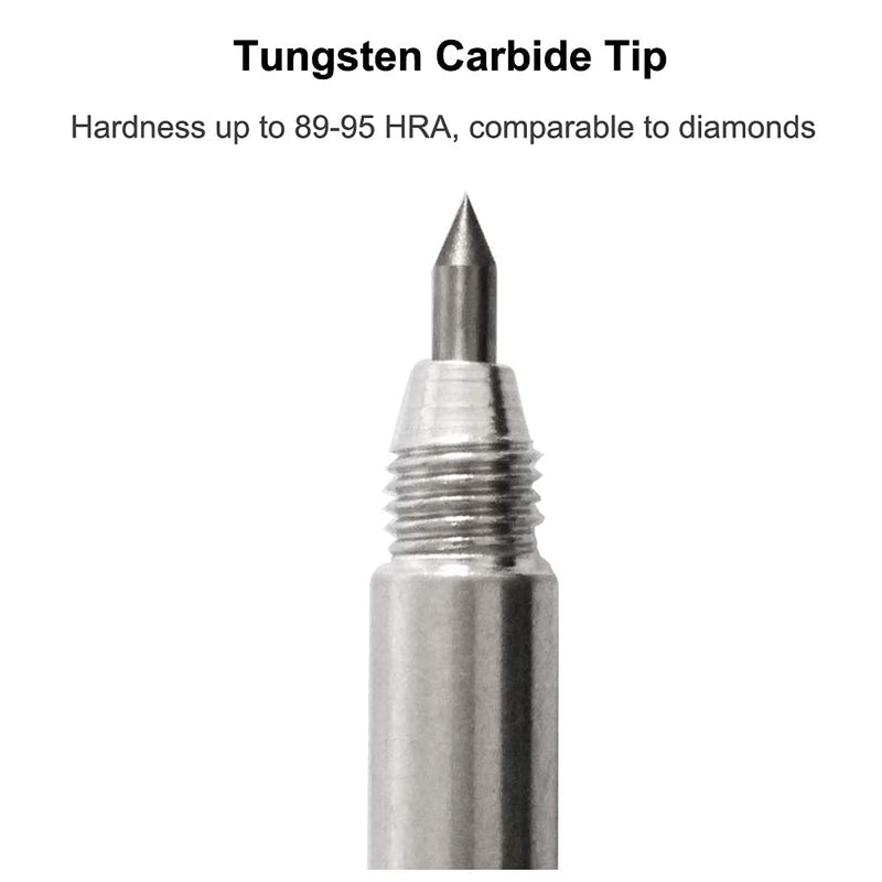 Tungsten Carbide Scribers 4 Pack, Etching Engraving Pen with Double Head Design - Pocket Tungsten Carbide Tip Scriber Tool DIY Engraver Etcher Tools Kit for Metal/Glass/Ceramics/Wood