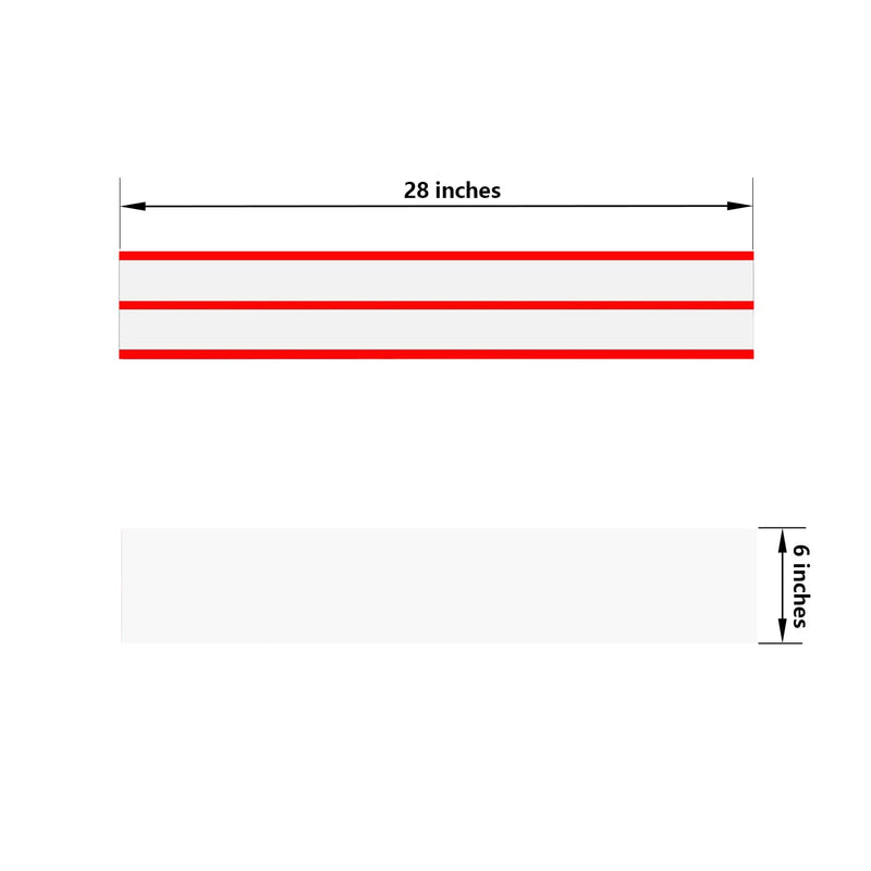 Self Adhesive Door Kick Plate 28 inches Acrylic Decorative Plates Pets Scratches Protector for Stick On Doors, 1/10 inch Thickness 6"x 28" White