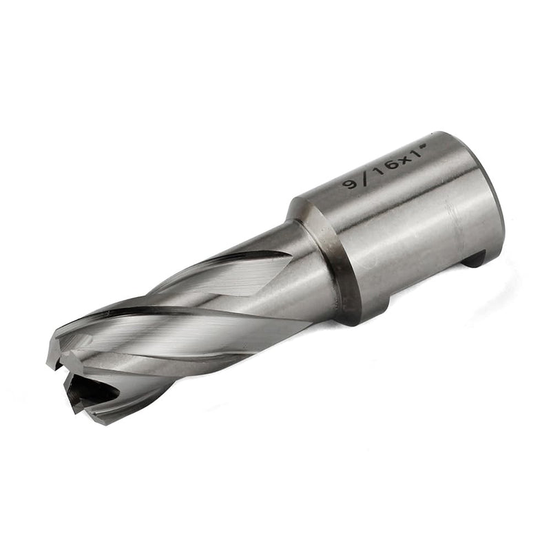 OSCARBIDE 9/16" x 1" HSS Annular Cutter 3/4" Weldon Shank Mag Drill Bit | 2 Flat | 9/16"Cutting Diameter | 1"Cutting Depth | Burr-Free Holes | Rapid Chip Removal | 10x Faster Than Twist Drills
