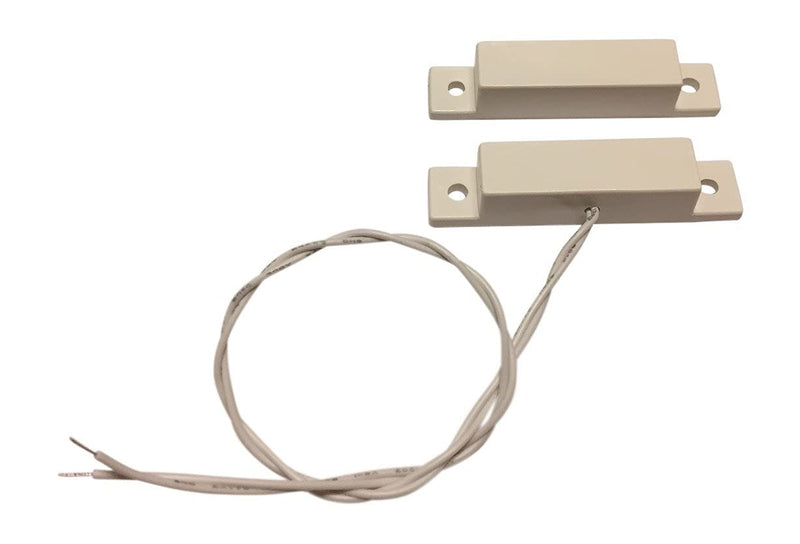 3 pcs Wired White Door Contacts Surface Mount NC Security Alarm Window Sensors.These ¾ inch Contact Position switches (DCS) Work with All Access Control and Burglar Systems