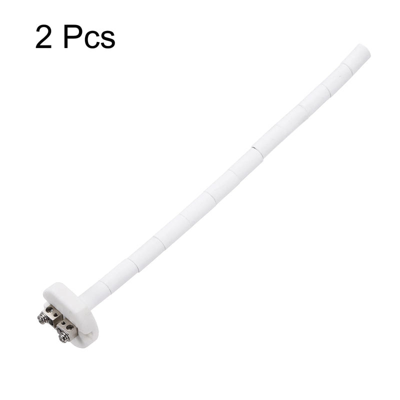 MECCANIXITY 2Pcs 12" K Type Ceramic Kiln Furnace Probe Thermocouple Sensor for Muffle Furnace Oven, High Temperature 0 to 1100°C 3x300mm White