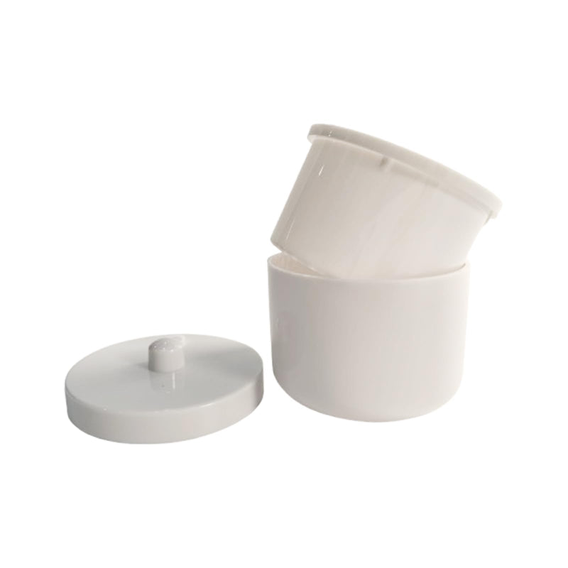 Autoclavable Dental Burs Soak Box with Strainer Dental Bur Holder Cleaner for Cleaning Dental Burs (White) White