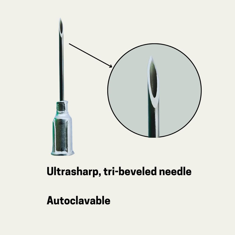 Elimedical Eli-Vet Veterinary Aluminum Hub Needle, 18G x 1 inch (25 mm), Individual Sheath, 100 per Box, AHN1825