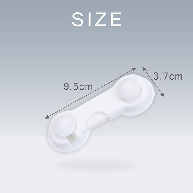 TKY Drawer Lock, Door Lock, Door Lock, Earthquake-Resistant, Stopper, Set of 12, White - NewNest Australia