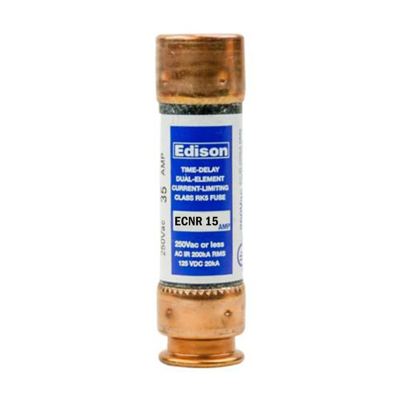 5-Pack New ECNR-15 ECNR-15A 250Vac Time Delay Fuse,ECNR-15 Current Limiting Class RK5 Cartridge Fuse