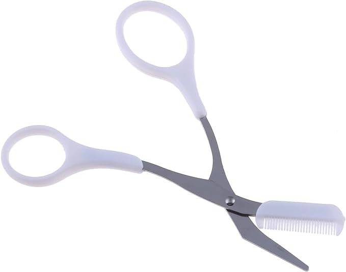 ARYRA Mayu Scissors, Eyebrow Scissors, With Comb, For Eyebrow Cleaning, Compact, Eyebrow Scissors, Eyebrow Scissors, Eyebrow Scissors, Eyebrow Scissors, With Comb, Eyebrow Scissors, White - NewNest Australia