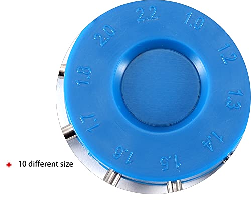 Eyeglasses Hole Measuring Tool Gauge Nut u-Clip Douber Rubber Diameter 10 Size by dhoptical
