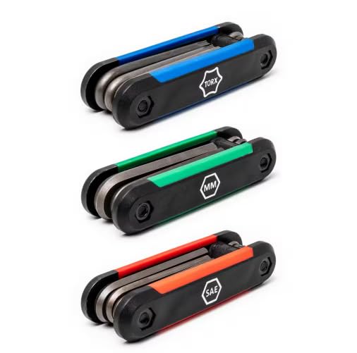 Husky SAE/Metric Folding Hex Key Set With Bonus Torx Set (3-Piece)