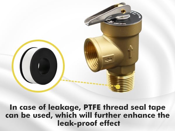 VAV Pressure Relief Valve, 3/4" NPT Female Thread, 150 PSI, Lead-Free Copper, Water Heater Compatible, CSA LISTED