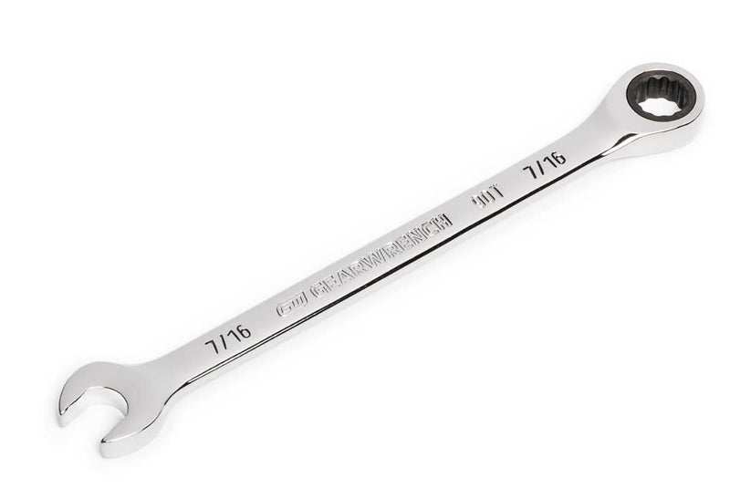 GEARWRENCH 7/16" 4 Degree Swing Arch 12 Point Ratcheting Combination Wrench - 86944 7/16"