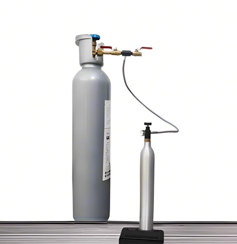 Soda Machine CO2 Cylinder Refill Adapter Hose Soda Maker Co2 Canister Refill Station for Filling Soda blue Co2 Bottle
