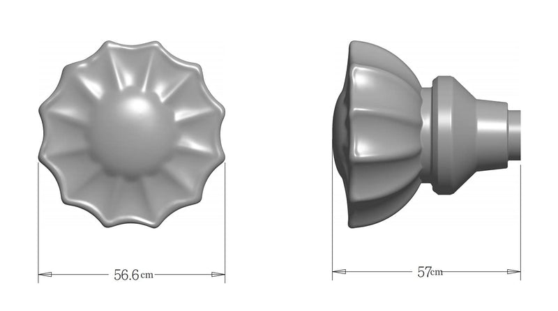Rousso's Reproductions Depression Crystal Knobs with Set Screws and Spindle (Polished Chrome) (One Pair)