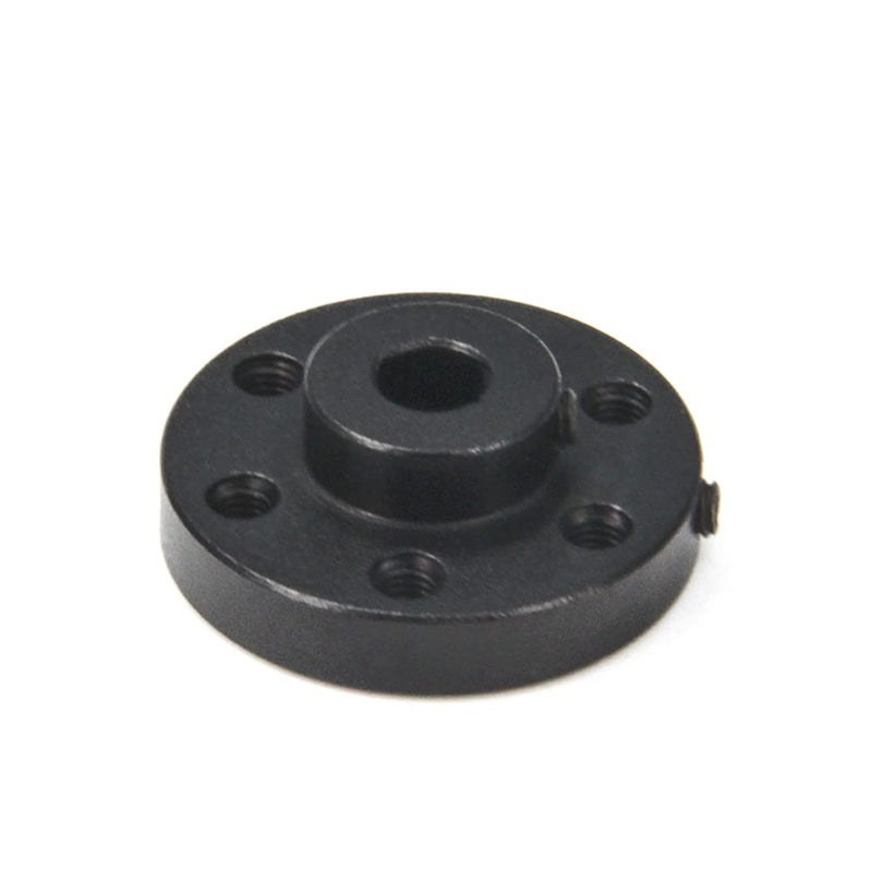 2PCS Black Rigid Flange Shaft Coupling,Universal Aluminum MOUNTING HUB for 5mm Shaft Pair with M3 Thread 5mm-Black