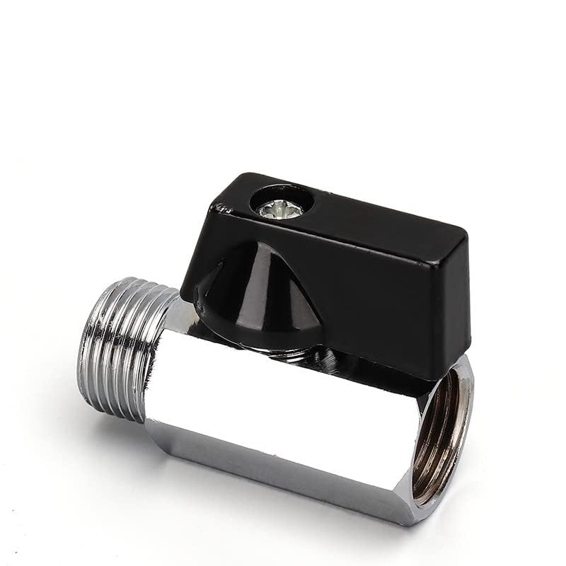 Shower Head Shut Off Valve Brass with Chrome Plating 1/2" NPT Male to Female Thread Water Flow Control Valve 1/2 Inch