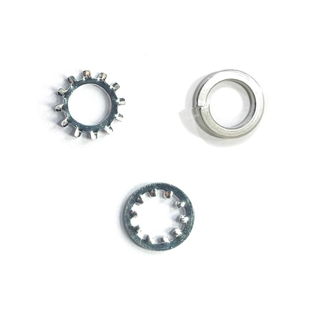 720Pieces External & Internal Star and Split Lock Washer Assortment Kit – Metric 6mm, 8mm, 10mm and SAE 1/4in, 5/16in, 3/8in Spring Lock Washers