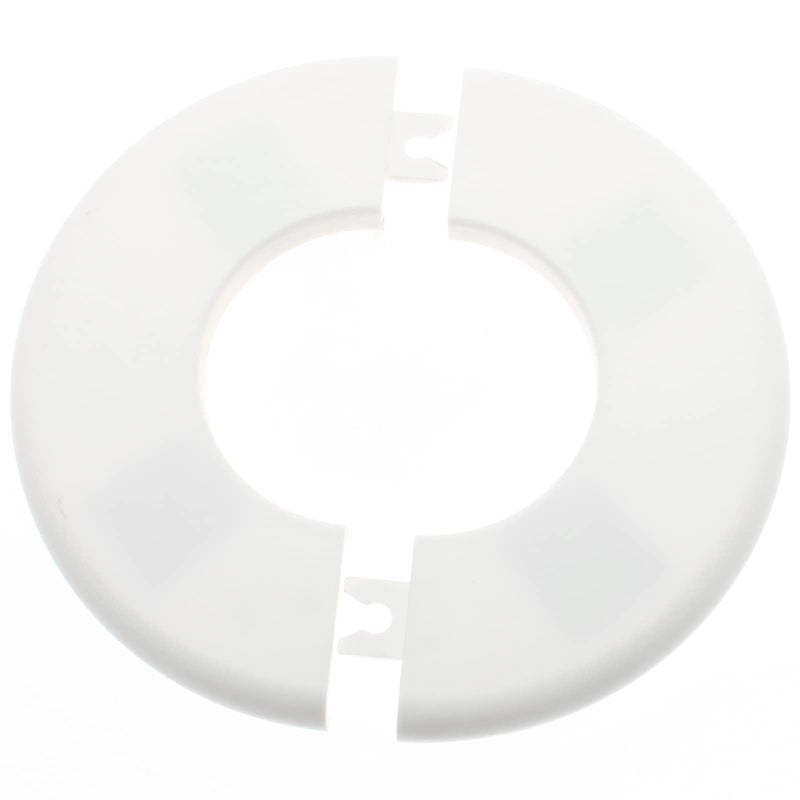 FDXGYH 2 Pcs ID 2.0 Inch ABS Wall Split Flange Self-Adhesive tape Round Escutcheon Plate Cover for Water Pipe Faucet Decoration Accessories [White] W-2.0INCH-2
