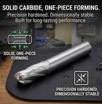 FTVOGUE Lathe Milling Dovetail Bit Cutter End Mill Tool 4 Flute Cutting Tool Cemented Carbide Universal Straight Shank (60 Degree)