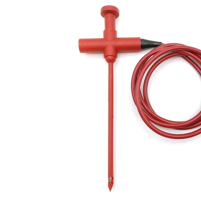 E-Z-HOOK Insulation-Piercing Macro-Hook Adapter to Standard Alligator Clip (Crocodile) Test Lead 18" (18 AWG PVC) - Set of 2: Red, Black (619XEL-18R/B)